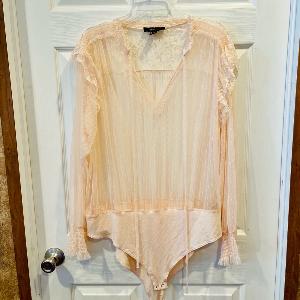 New Sheer Pink Bodysuit